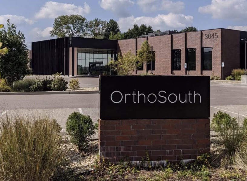 OrthoSouth monument sign at one of the practice's locations