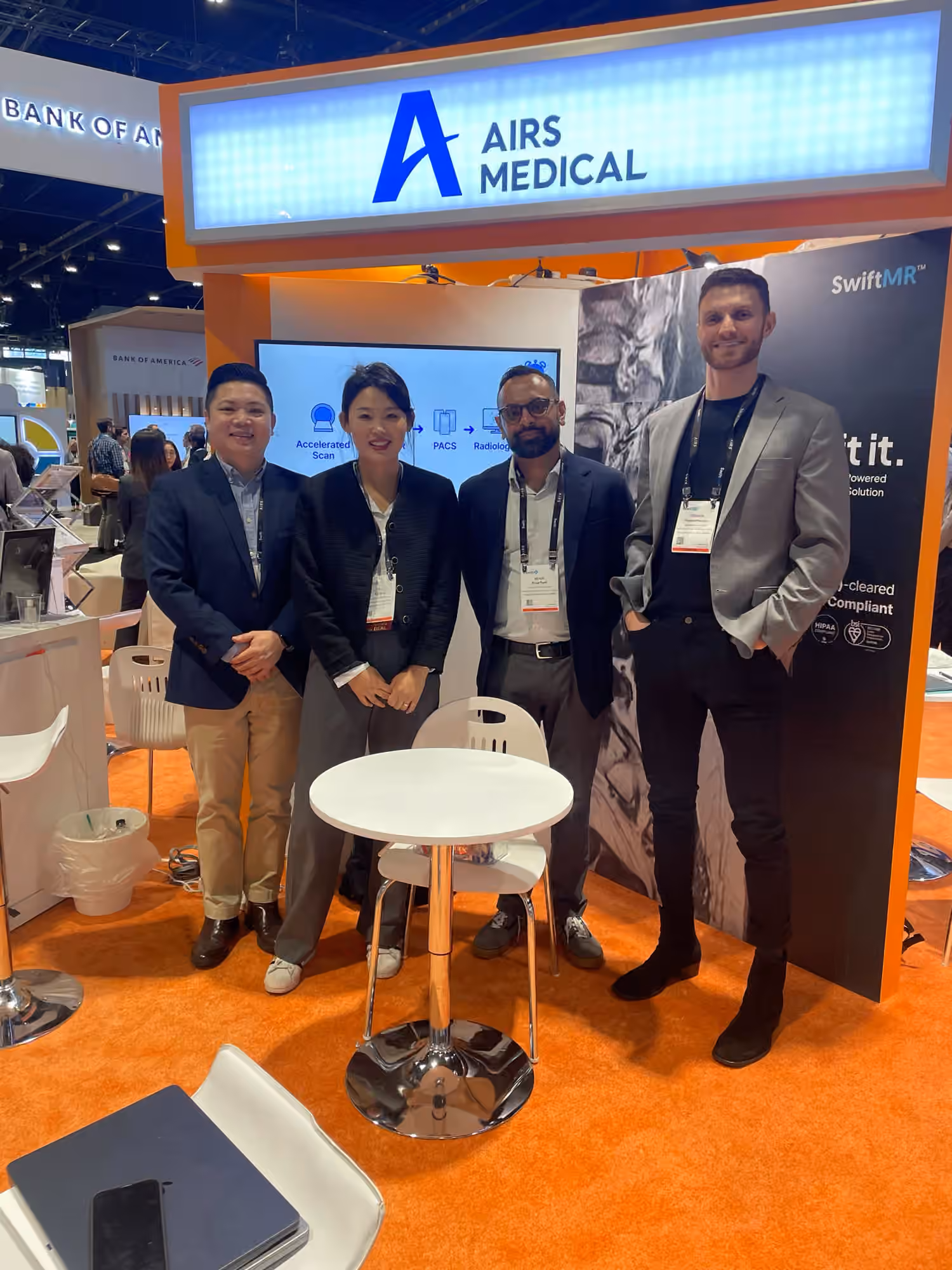 AIRS Medical team at the RSNA booth