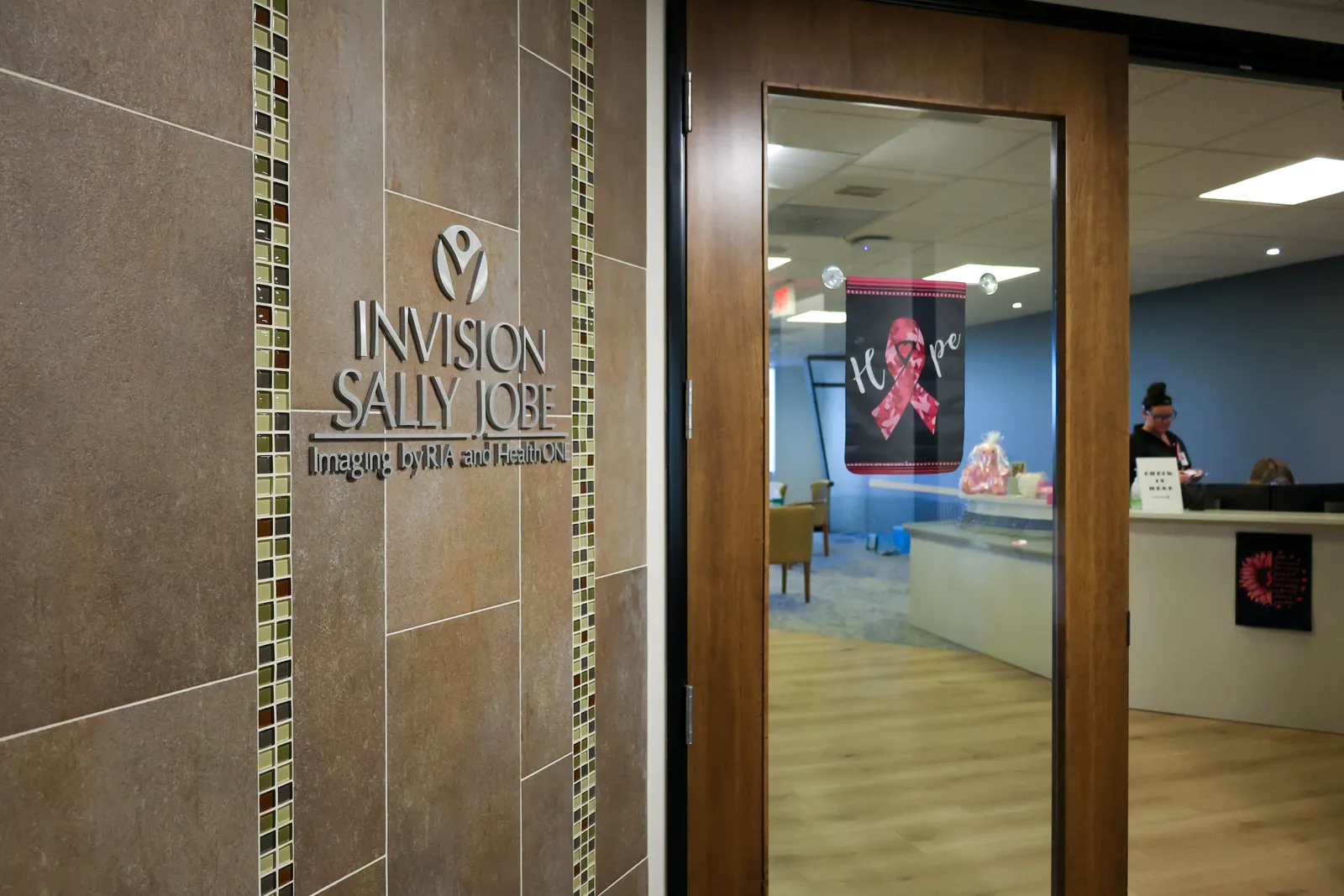 The reception area at an Invision Sally Jobe imaging center