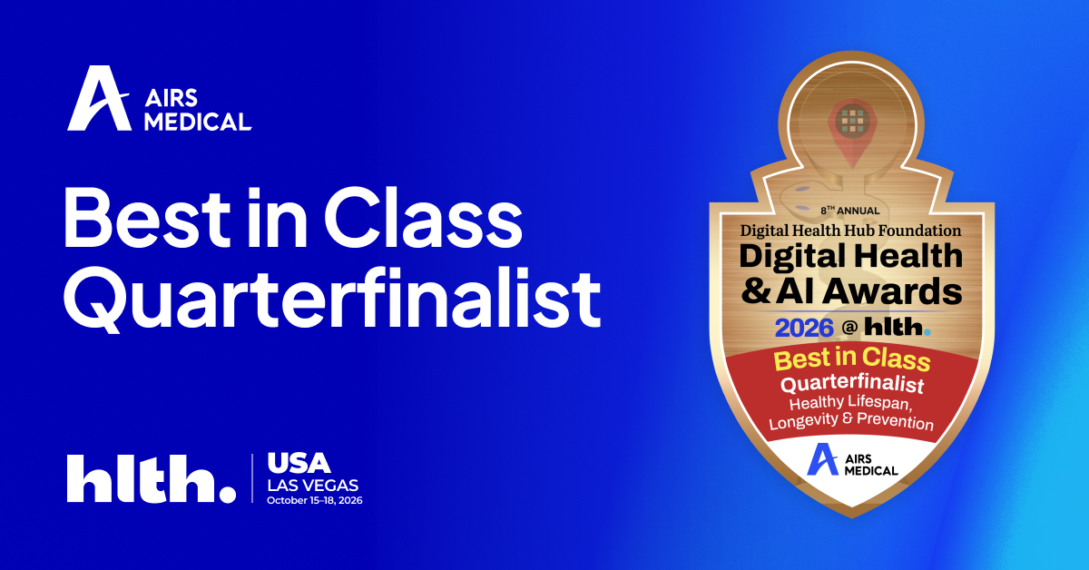 AIRS Medical Named Best in Class Quarterfinalist for Digital Health & AI Awards at HLTH 2026
